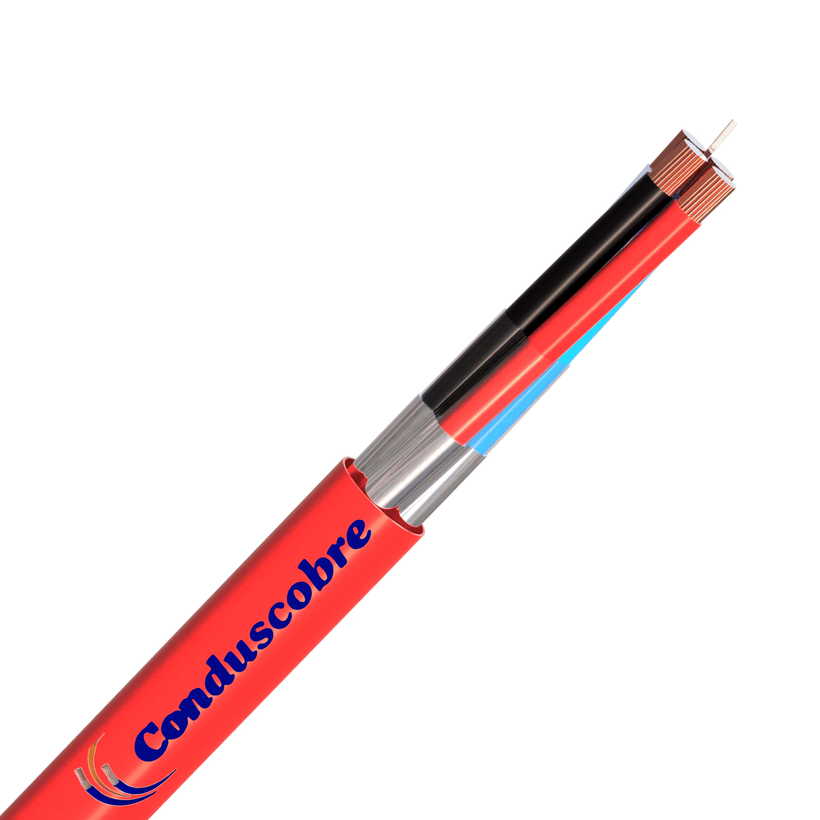 Cabo Para Alarme/Detecção Incêndio 2X0,75 mm²+2X2,5 mm² Vermelho